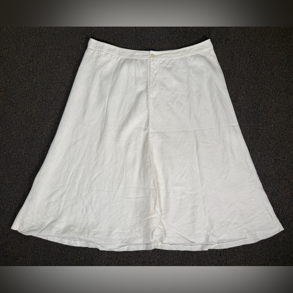 Lauren Ralph Lauren Dresses & Skirts - Lauren Ralph Lauren White 100% Linen Lined Midi Skirt Women's SZ. 22W Boho Beach